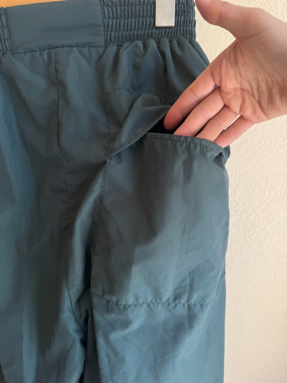 Vintage SAX water resistant baggy parachute style pants dark green size large - Picture 10 of 10